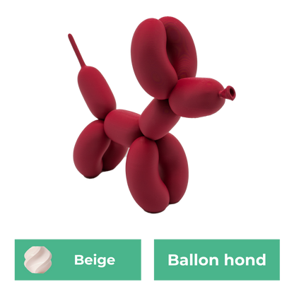 Ballon hond beeldje 20 cm zwart