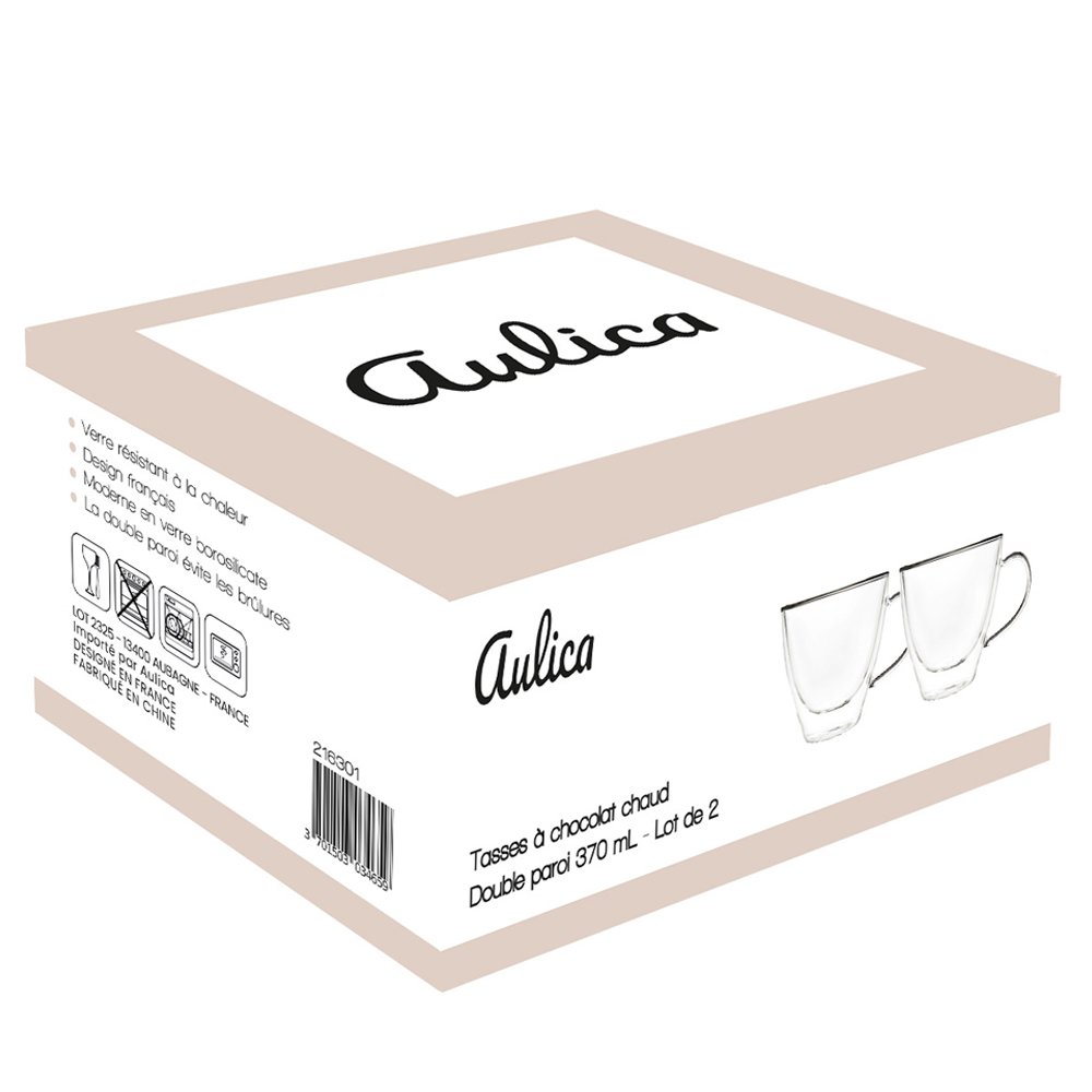 Theeglazen dubbelwandig 370 ml set van 2