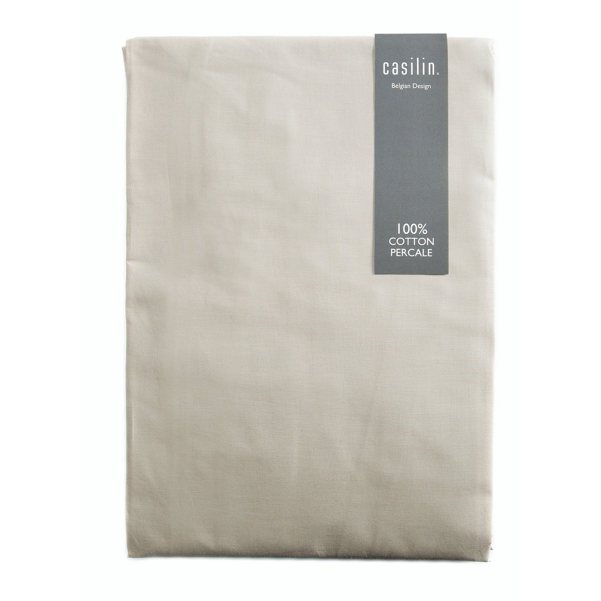 Hoeslaken 100% percal katoen beige 90x200 cm