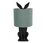 Tafellamp konijn 43 cm zwart groen kunststof