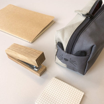 Etui grijs 7,5x21x8,5 cm gerecycled polyester