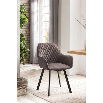 Fauteuils set 2 taupe microvezel