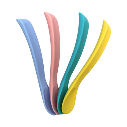 Babylepel set gebogen 4 stuks siliconen