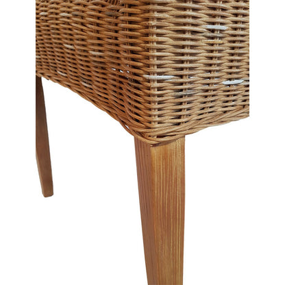 Cardine Rattan Eetkamerstoelen Set Van 6 Cappuccino