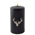 Kandelaars set van 3 eland aluminium zilver 4,5 cm