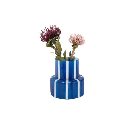 Retro wide striped vase