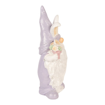 Decoratie Beeld Kabouter 16x10x30 cm Wit Kunststof