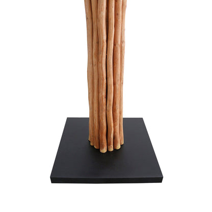 Vloerlamp drijfhout naturel/wit 175 cm