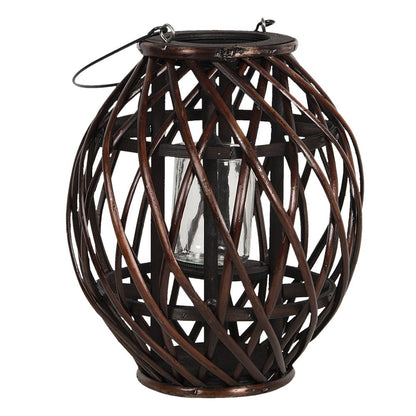 Windlicht Ø 26x30 cm bruin hout