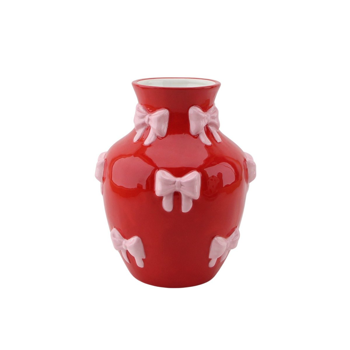 Vaas rood/roze 14x14x19 cm
