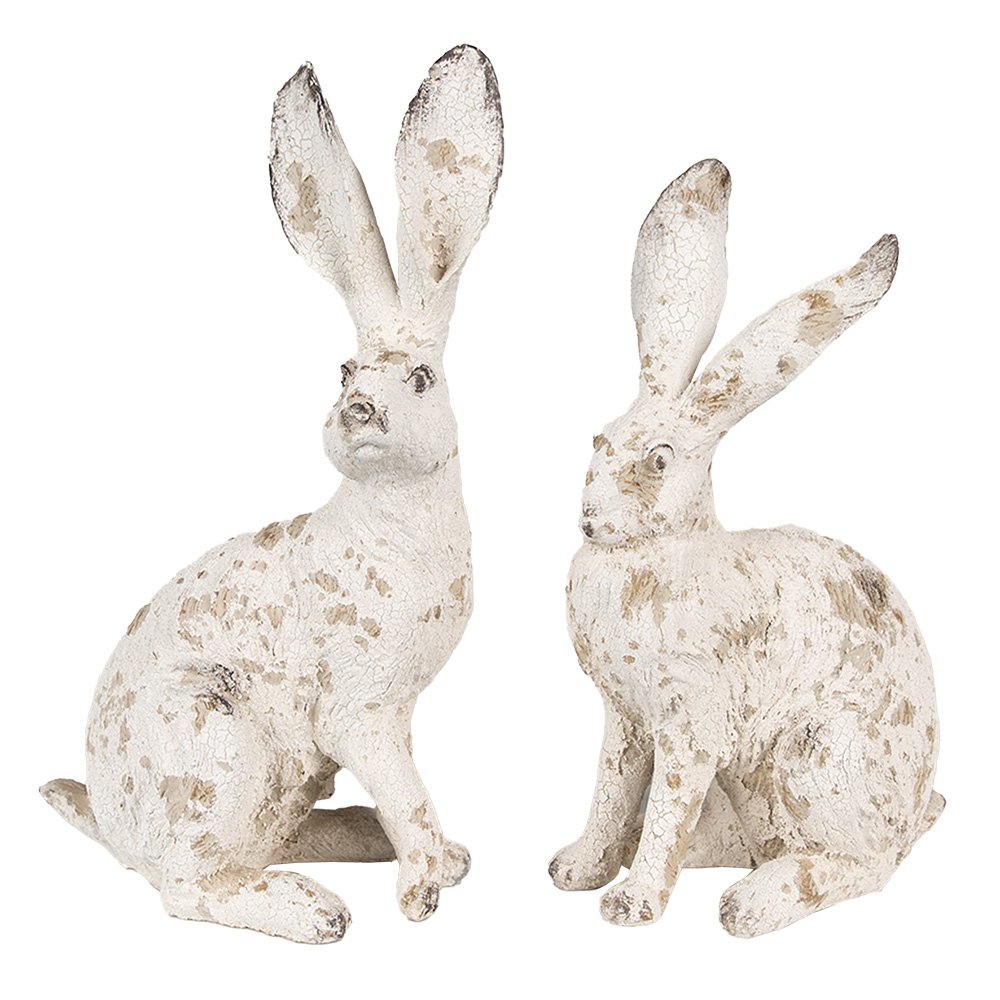 Beeld Konijn 22 cm Beige Polyresin Paasdecoratie