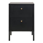 Dalby Chest of Drawers Black Steel Finish With Two Drawers