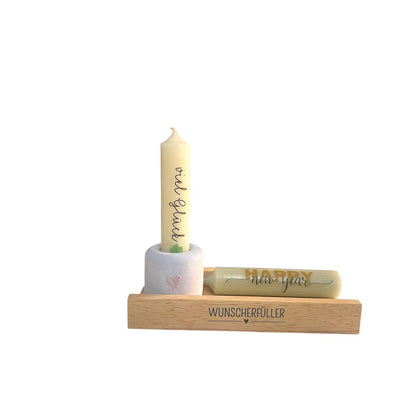 Nieuwjaar Nieuwe Wens: Taper Kaarsenset