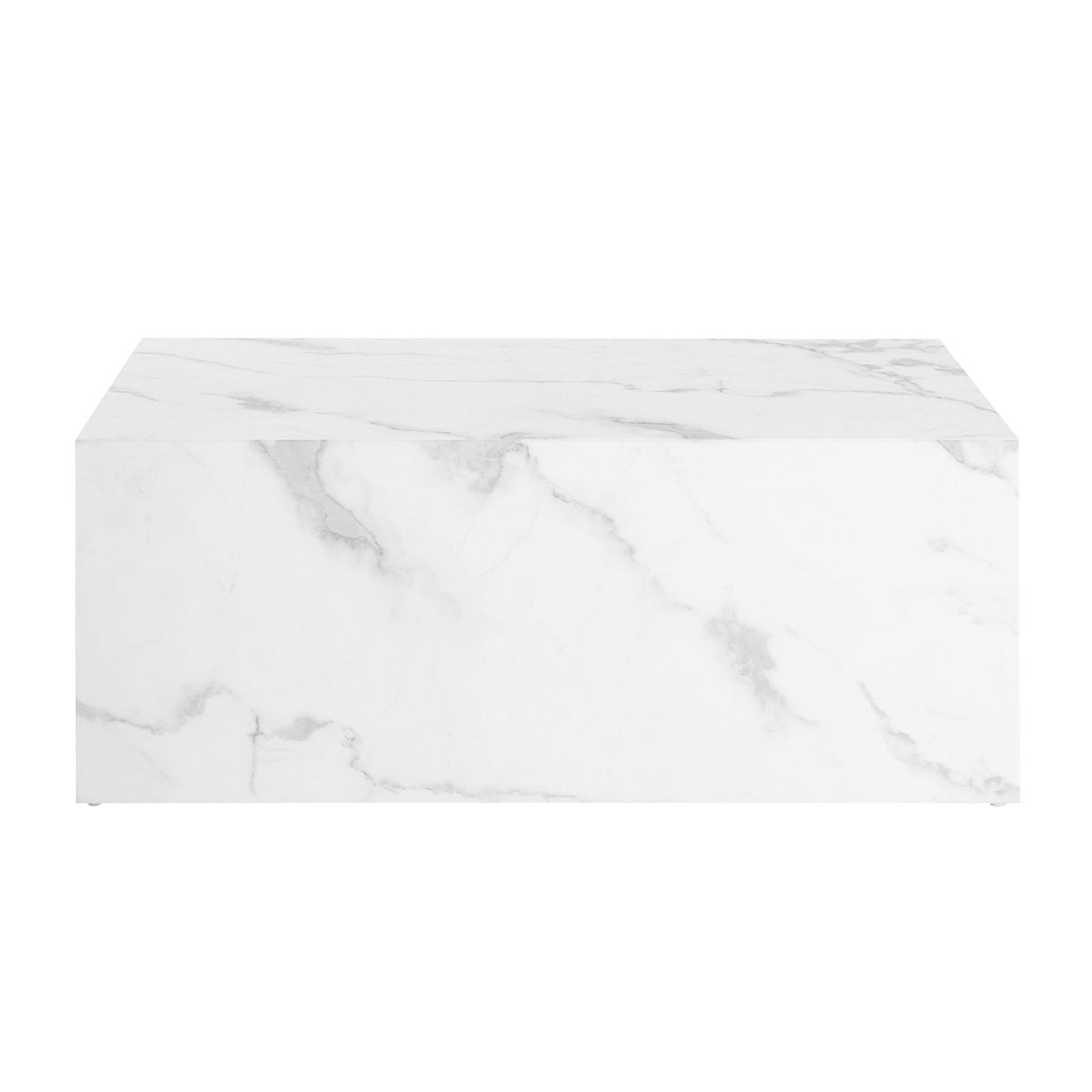 Salontafel 90x60x35 cm wit marmerlook