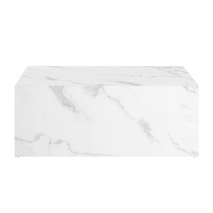 Salontafel 90x60x35 cm wit marmerlook