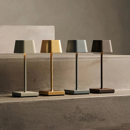 Tafellampen set 8x Sarphati Mini Shadow Grey met laadstation