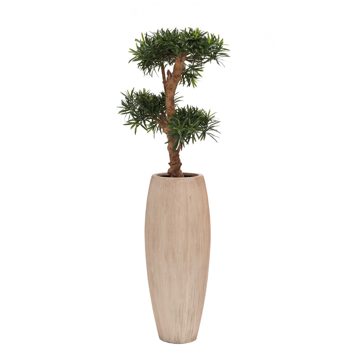 Plantenpot Ø30x80 cm polyester beige