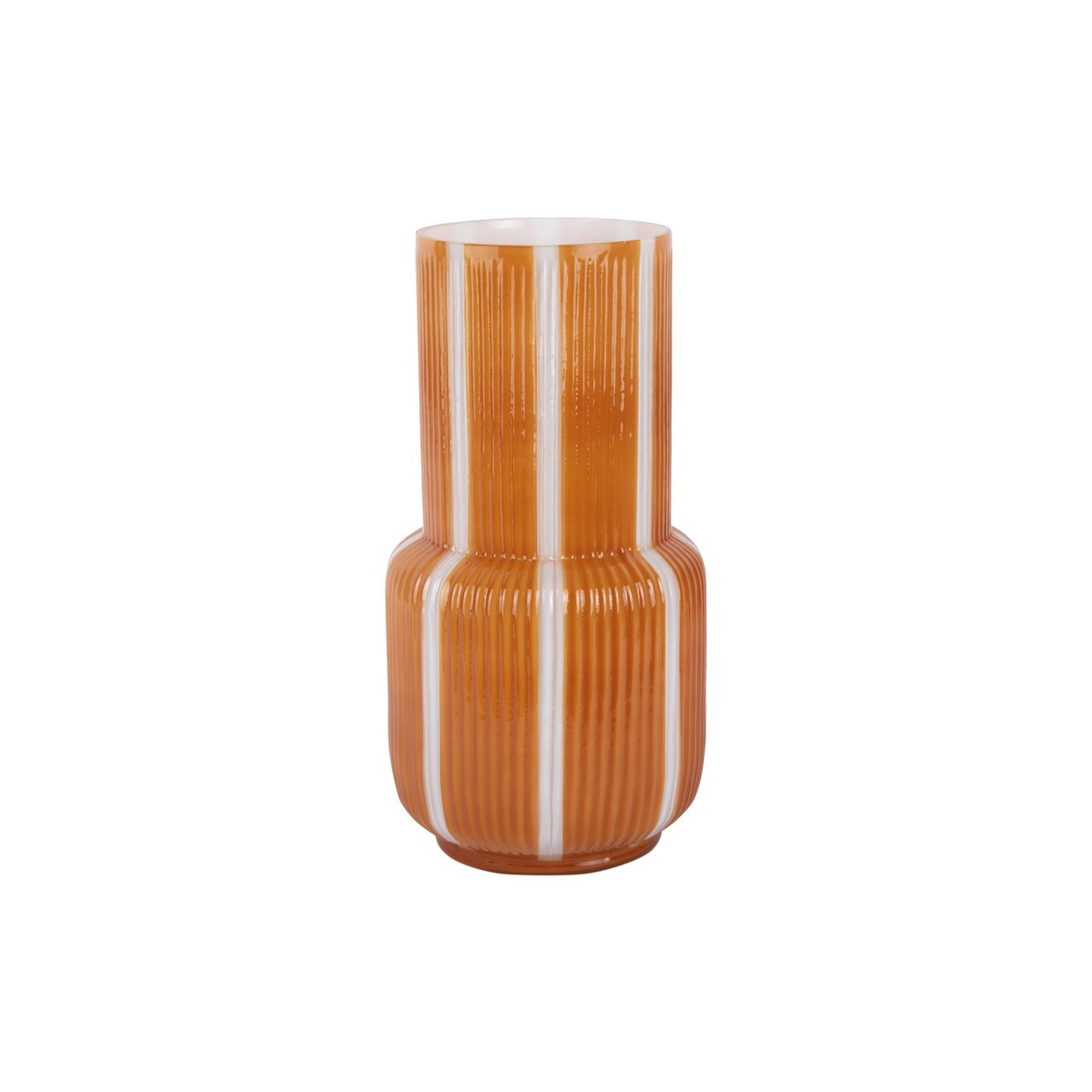 Vaas glas geel 33x32 cm retro
