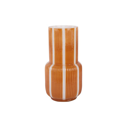 Vaas glas geel 33x32 cm retro