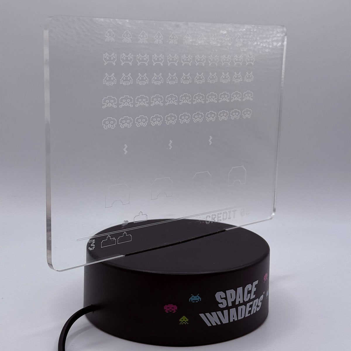 Acryllamp Space Invaders 15.5x12.5x4.8 cm LED kleurwissel