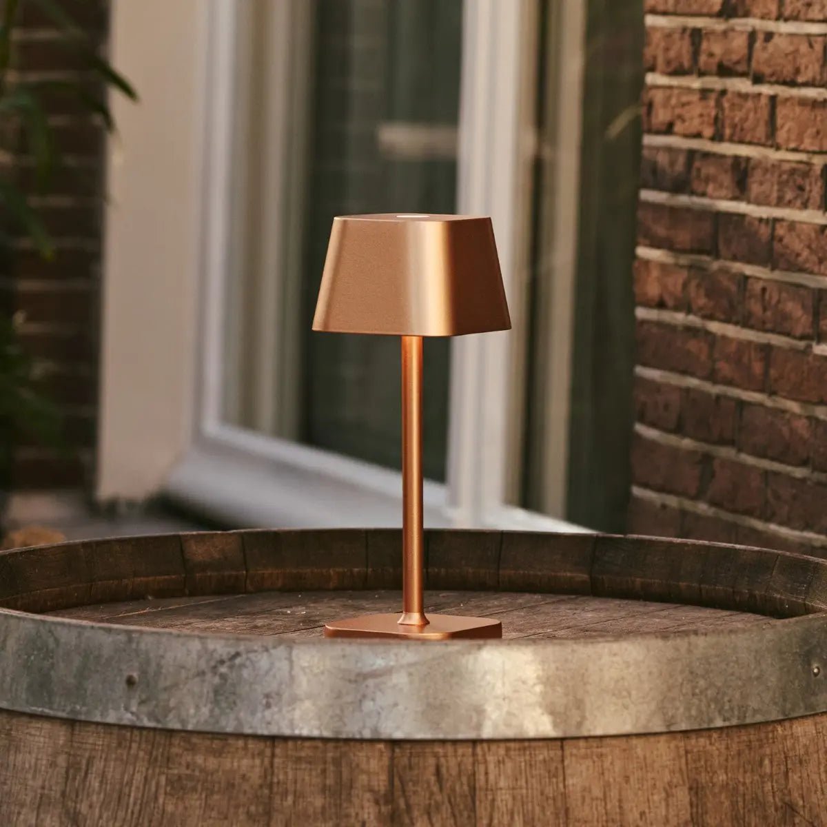 Tafellamp koper oplaadbaar dimbaar 30 cm