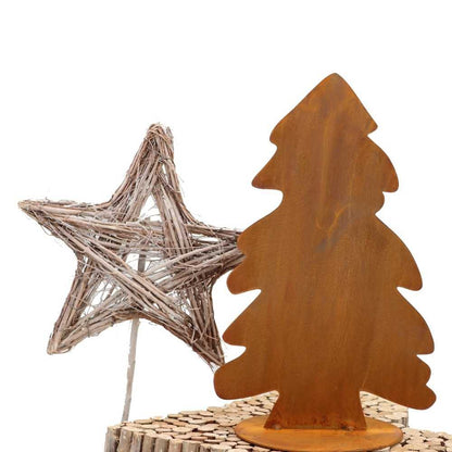 Kerstboom in patina | Kerstversiering kerstboom klein