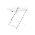 Acrylic Folding Table with Drawer 46x38x54 cm Transparent Modern