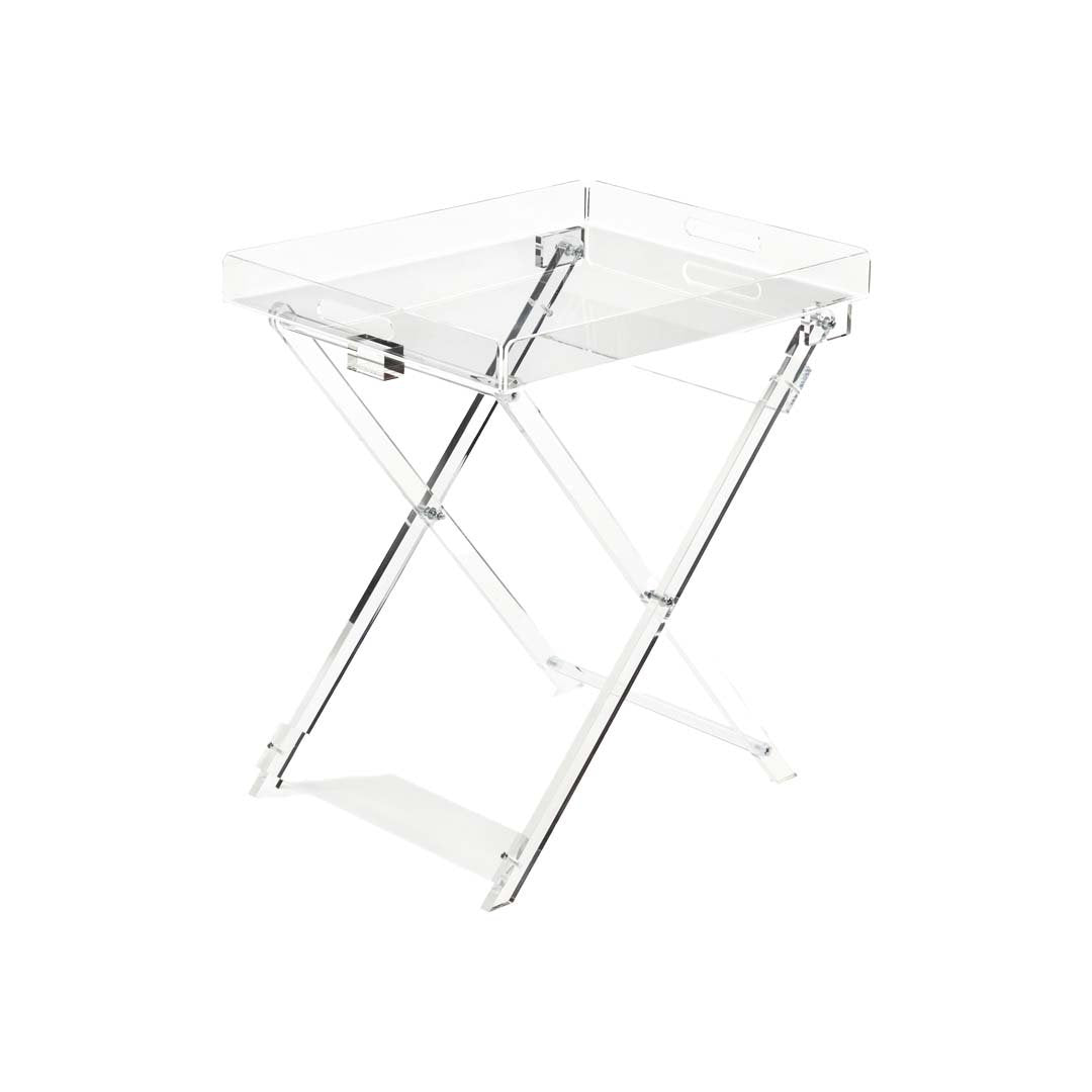 Vouwtafel acryl met lade 46x38x54 cm transparant
