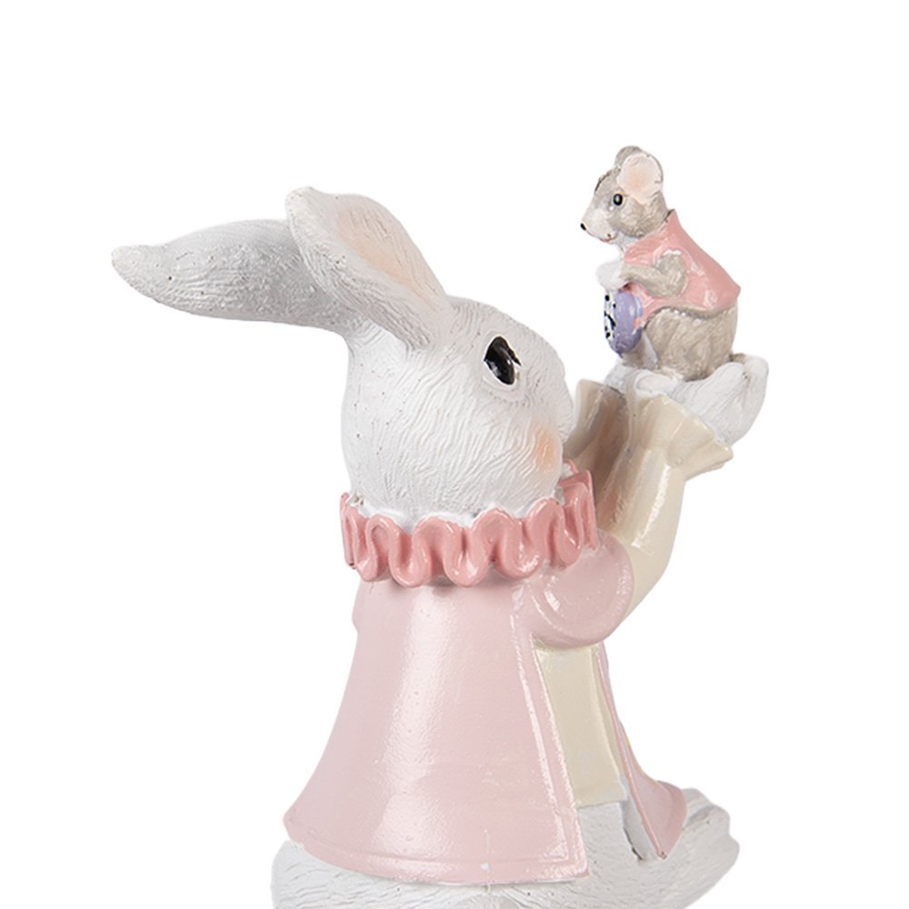 Decorative Figurine Rabbit 9x9x14 cm White Plastic