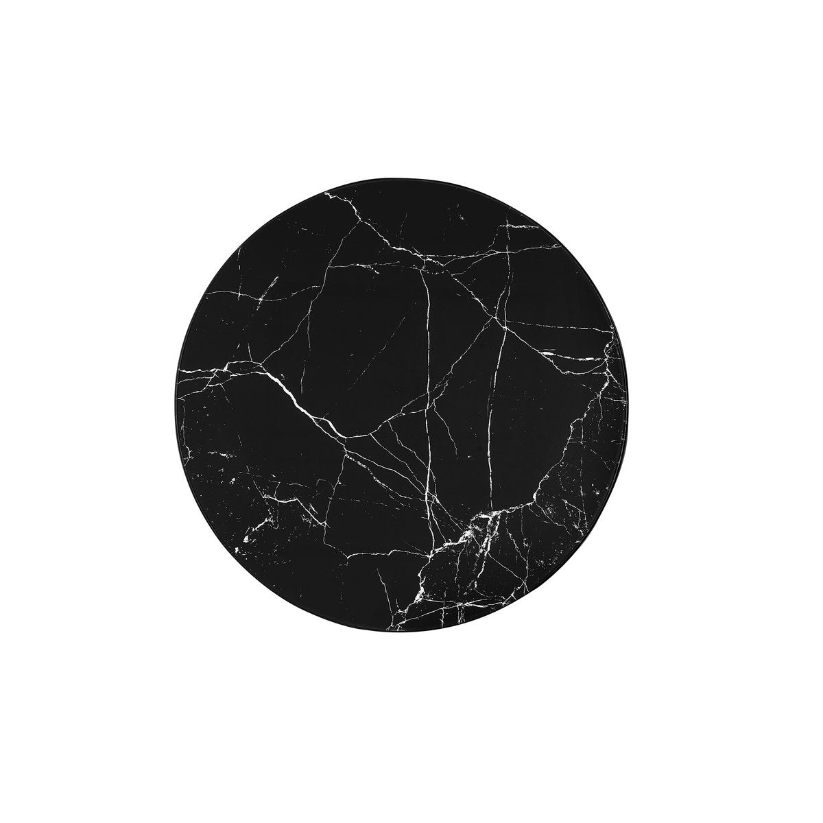 Salontafel rond Ø 81 cm zwart metaal glas