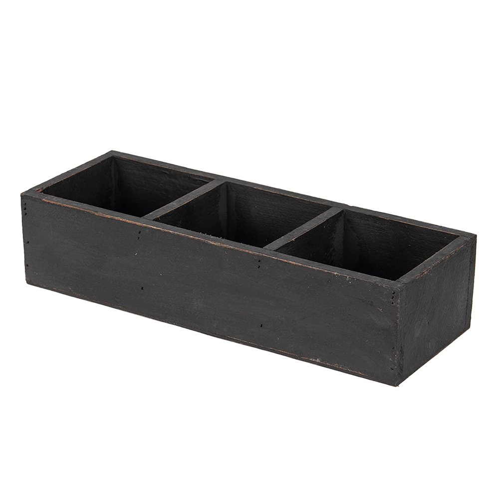 Houten kistje 33x12x7 cm zwart