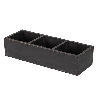 Houten kistje 33x12x7 cm zwart