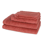 Handdoeken set steenrood 5 stuks 70x140 cm
