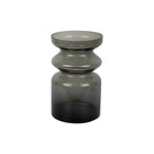 Vaas 25 cm grijs glas