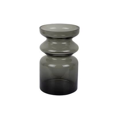 Vaas 25 cm grijs glas