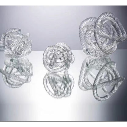 Groot Geknoopt Glassculptuur L Diameter 20 Cm Interieur