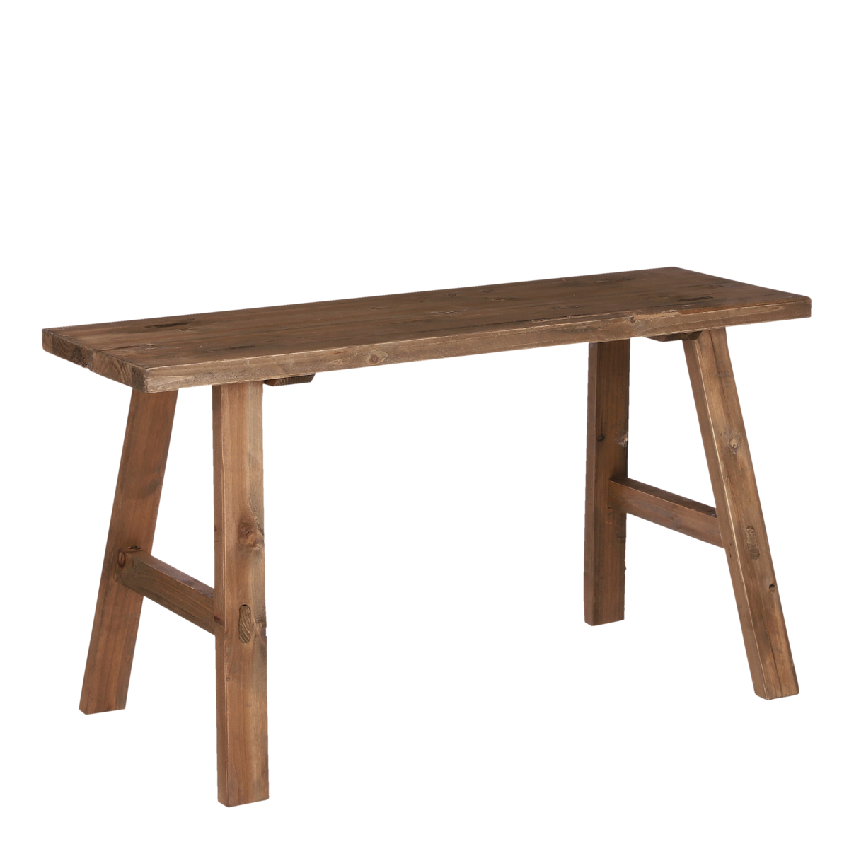 Houten bankje 80x37x44 cm gerecycled hout bruin