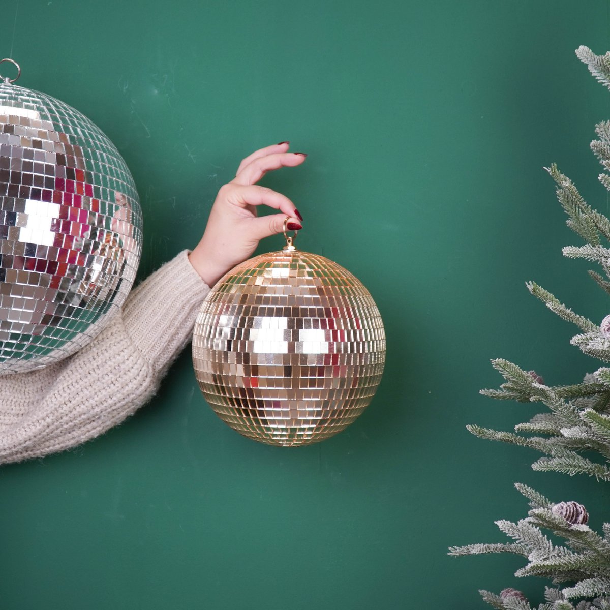 Christmas Decoration - Christmas Ornament - Disco Ball - Foam - Gold - 20x20x20cm