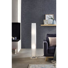 Vloerlamp 120 cm vierkant wit chroom
