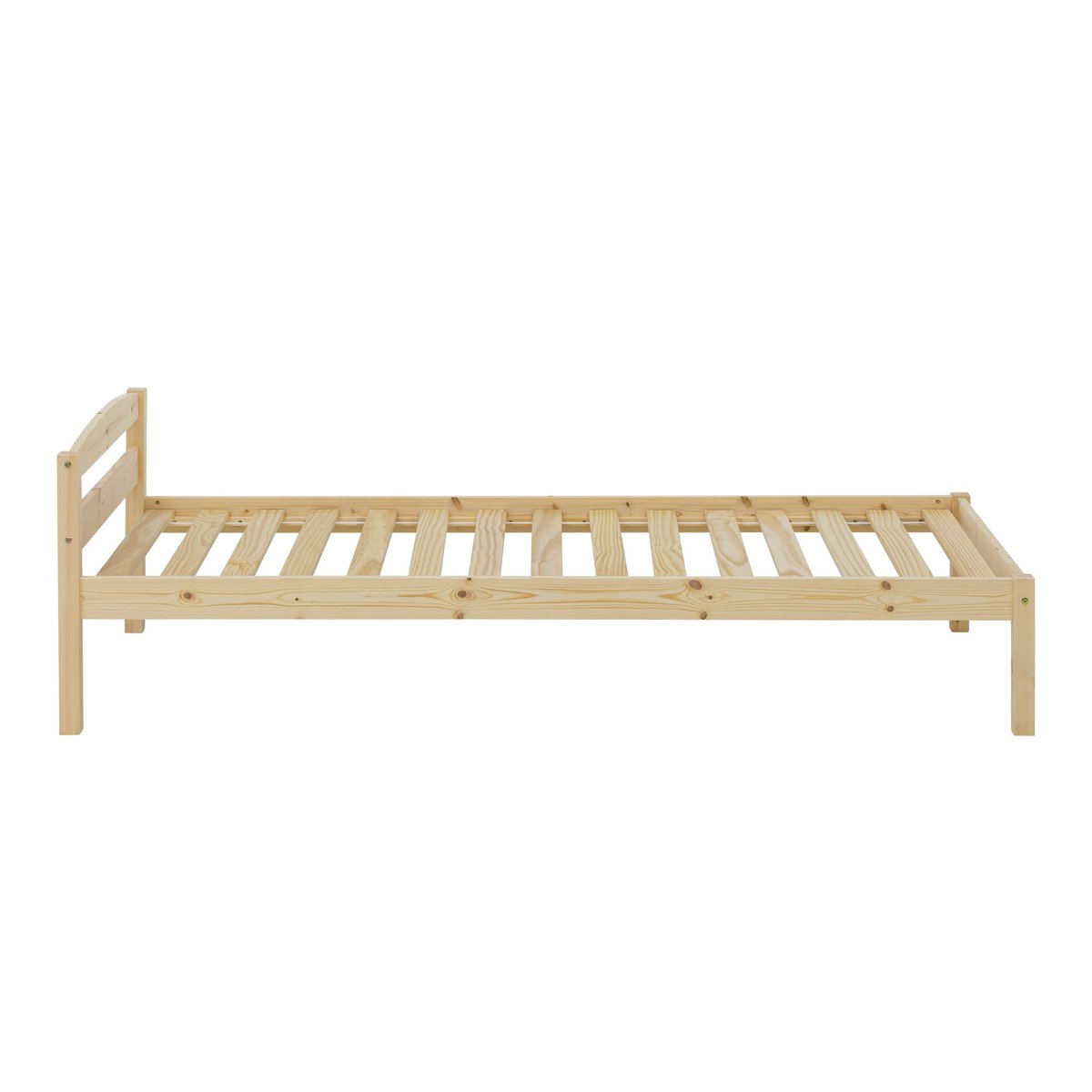 Eenpersoonsbed 207x98x61 cm hout bruin