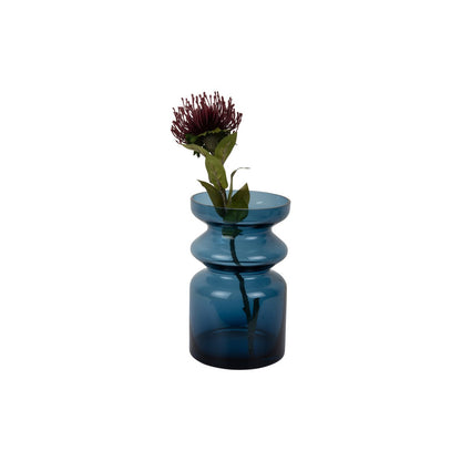 Vaas glas blauw 16x25x16 cm