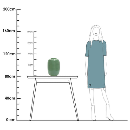 Vaas Artic pastel groen Ø21xH29 cm glas