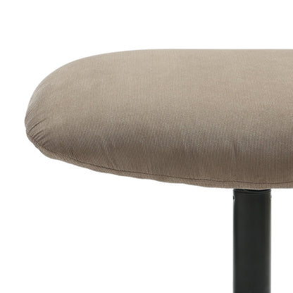 Fauteuil met kruk corduroy bruin 82x85x106 cm