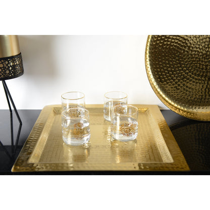 Waterglazen set van 4 wit goud 7x7x8 cm