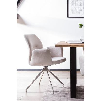 Fauteuil draaibaar lichtgrijs 60x62x89 cm