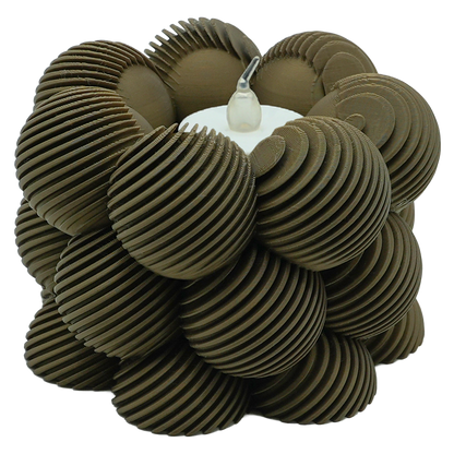 LED Tealight Holder Bubble Slanted Striped - 3D Printed - Sustainable PLA - Suitable for LED Tealights