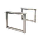 Tafelonderstel U-voet 73x75 cm staal antiek zilver