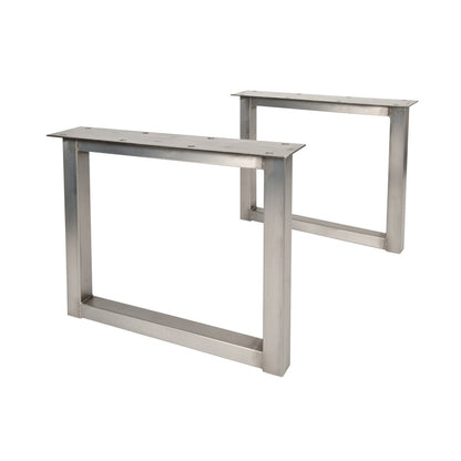 Tafelonderstel U-voet 73x75 cm staal antiek zilver