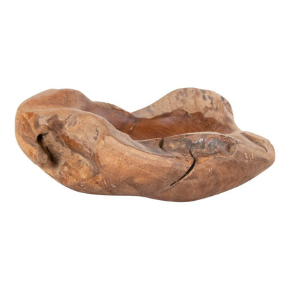 Kom teak Ø20x8 cm natuurlijk