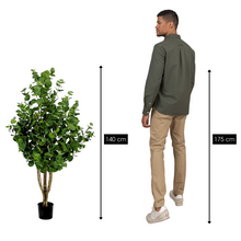 Kunstplant eucalyptusboom 140 cm groen